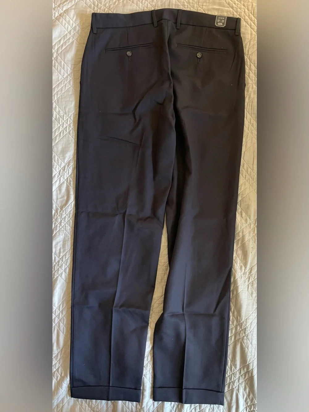 J. CREW Classic creased wool trouser in Dark Navy Size 34/34 NWT C0452